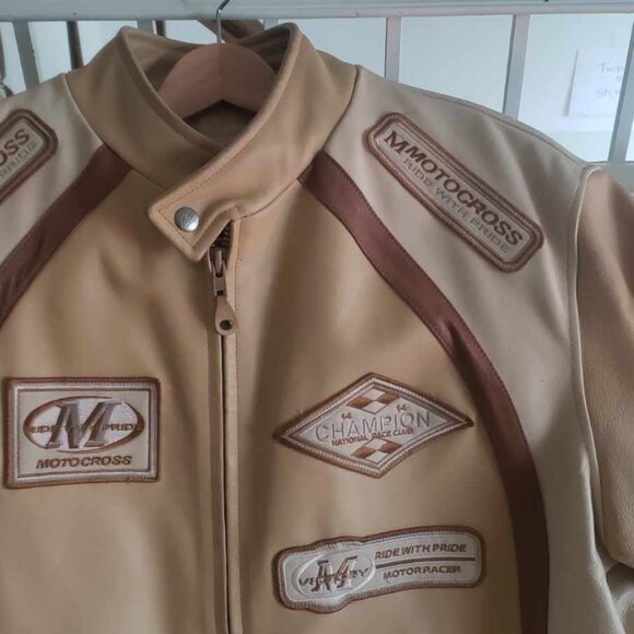 Motorcross Motorcycle Leather Jacket - Picture 3 of 8